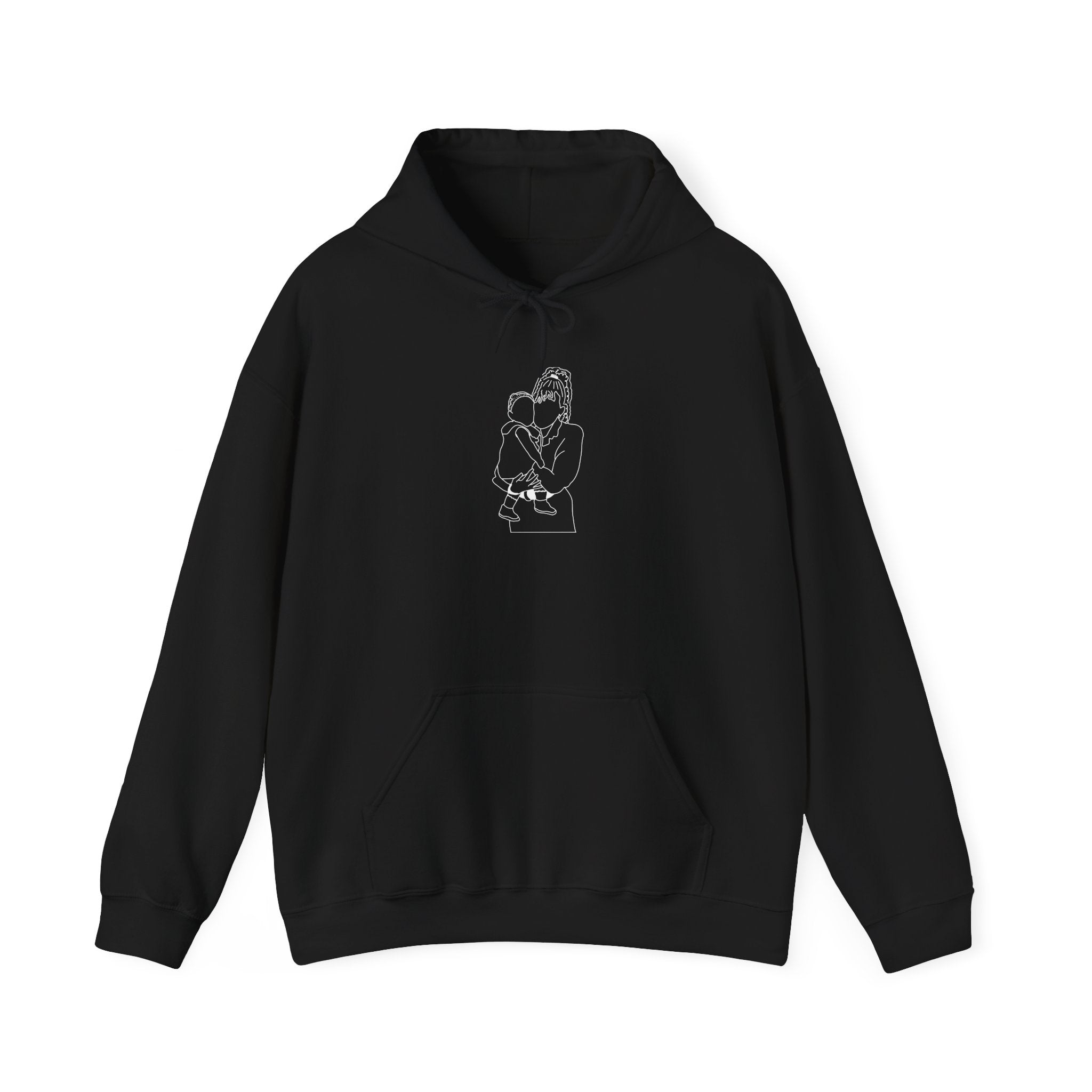 Printed Hooded Sweatshirt From Photo - Minimalist Design - Center Chest