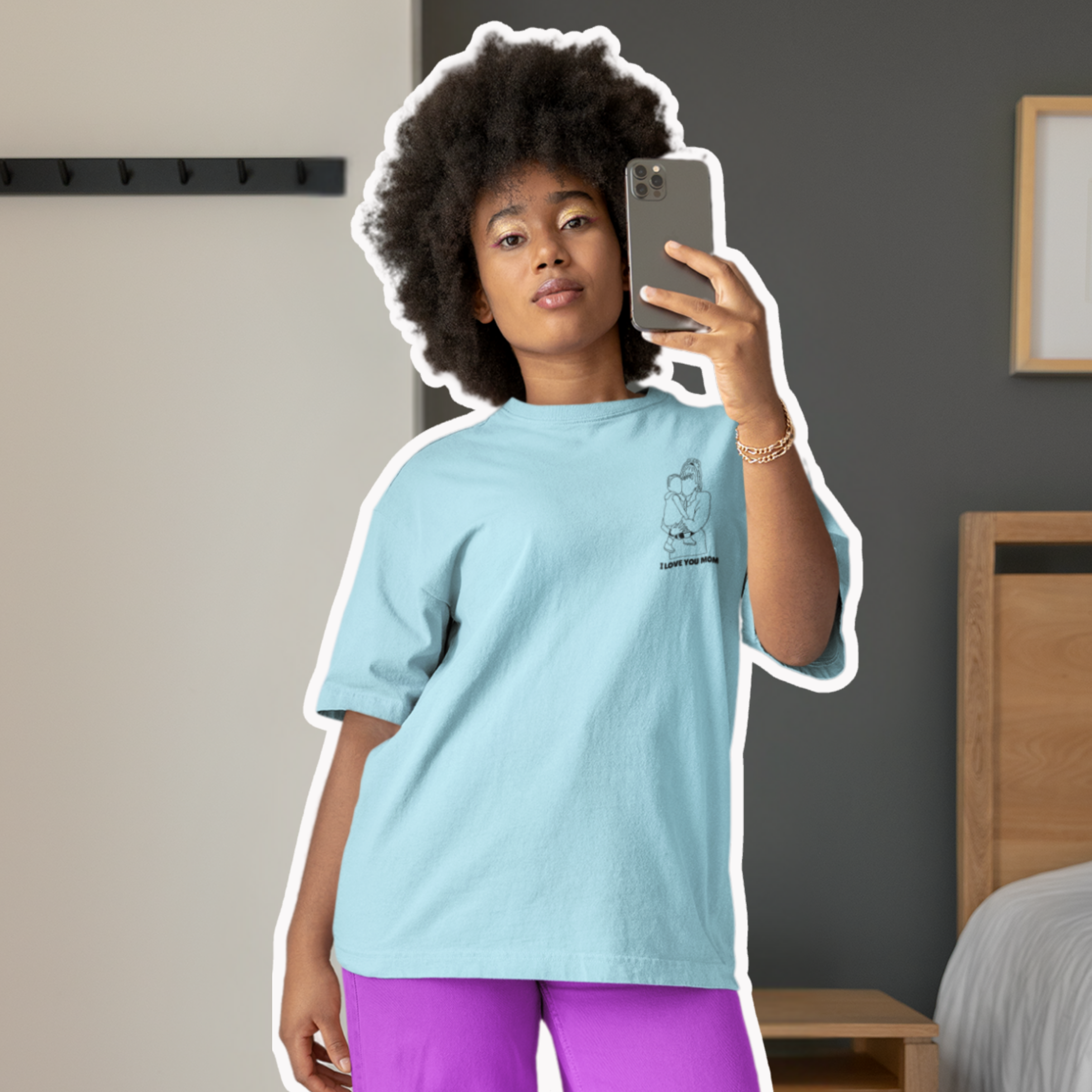 Embroidered T-Shirt From Photo - Minimalist Design - Center Chest.