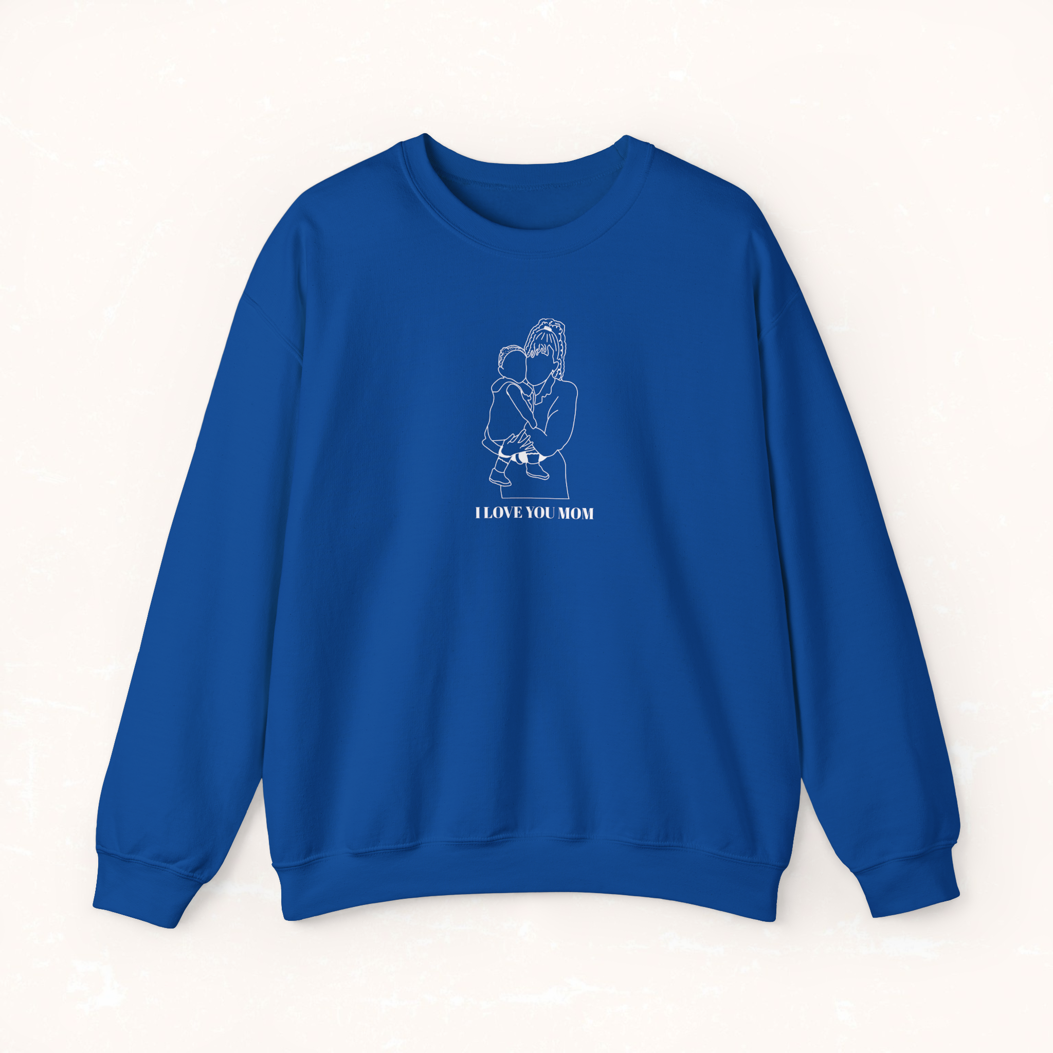 Printed Crewneck Sweatshirt From Photo - Minimalist Design - Center Chest