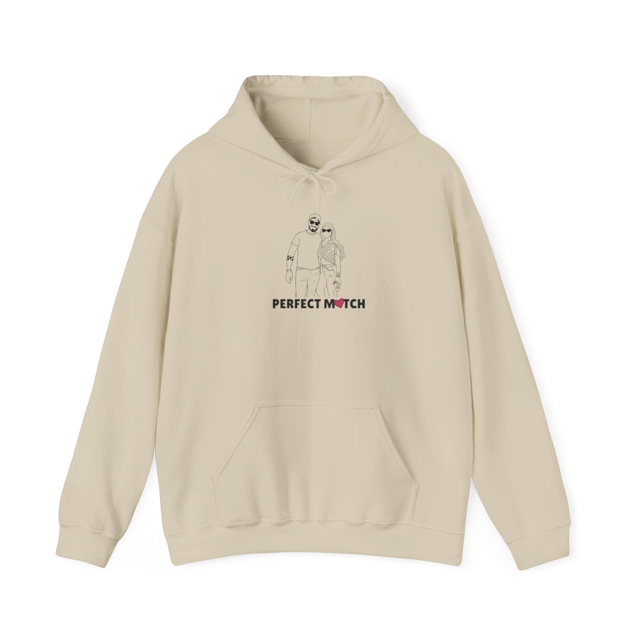 Printed Hooded Sweatshirt From Photo - Minimalist Design - Center Chest