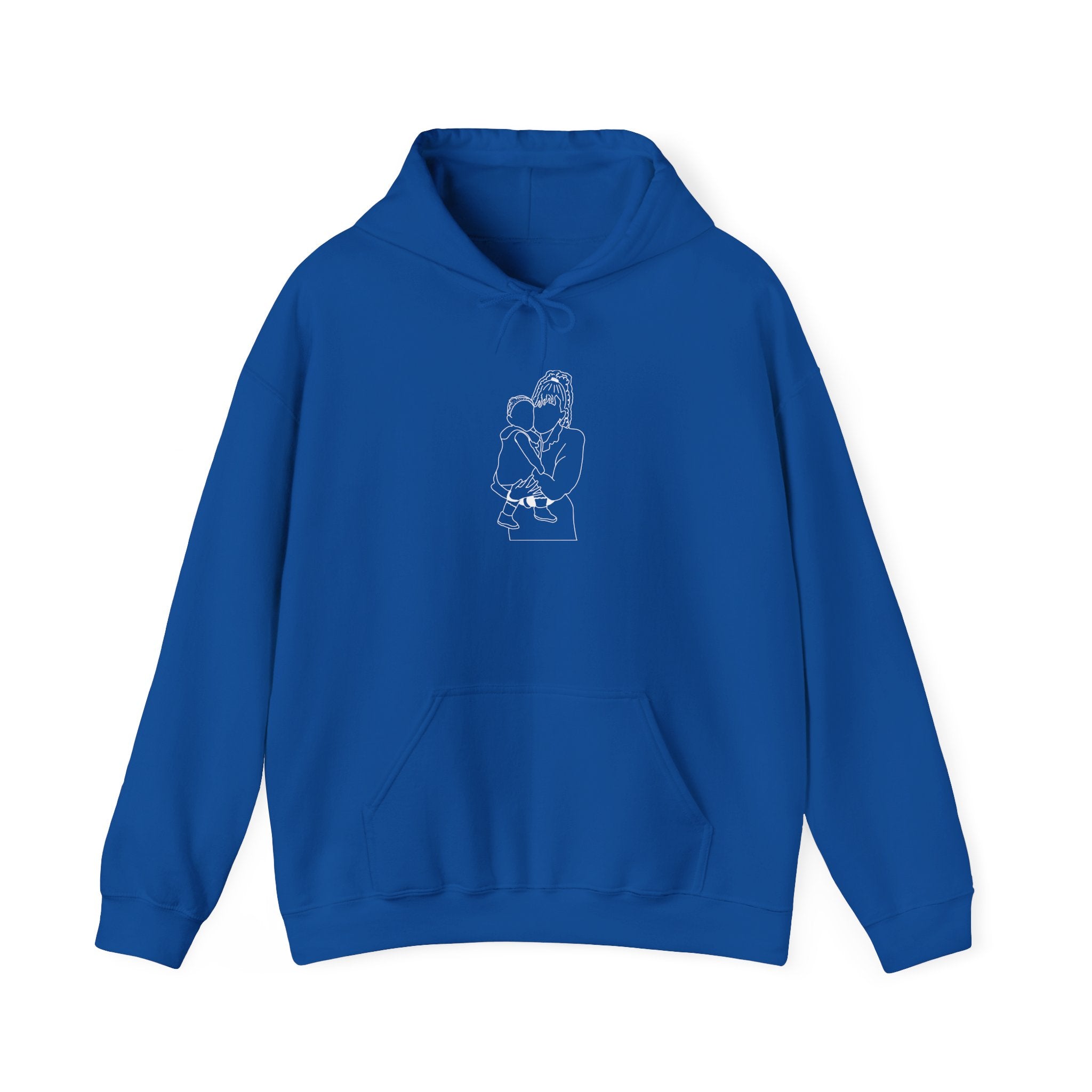 Printed Hooded Sweatshirt From Photo - Minimalist Design - Center Chest