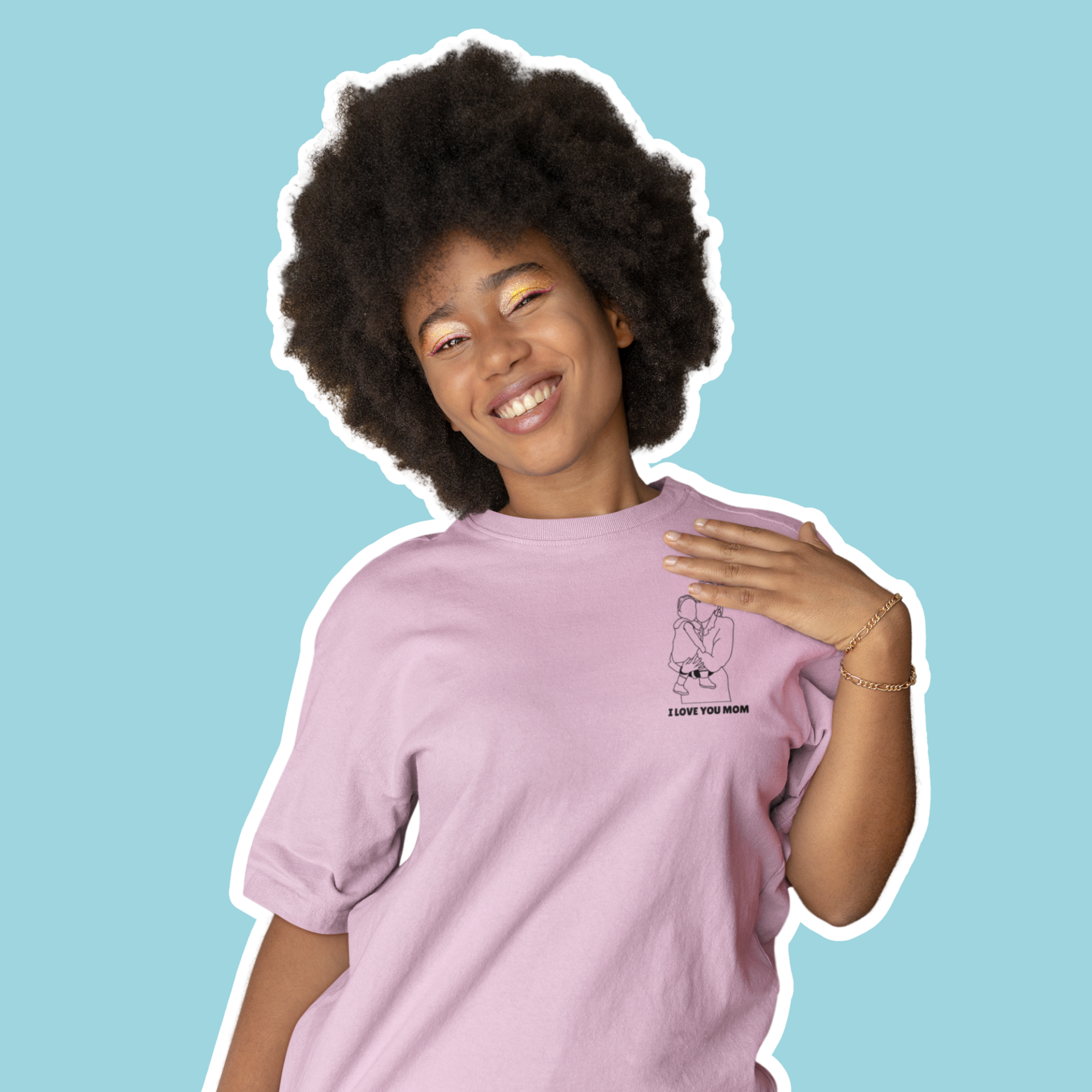Printed T-SHIRT FROM PHOTO - MINIMALIST DESIGN - LEFT CHEST
